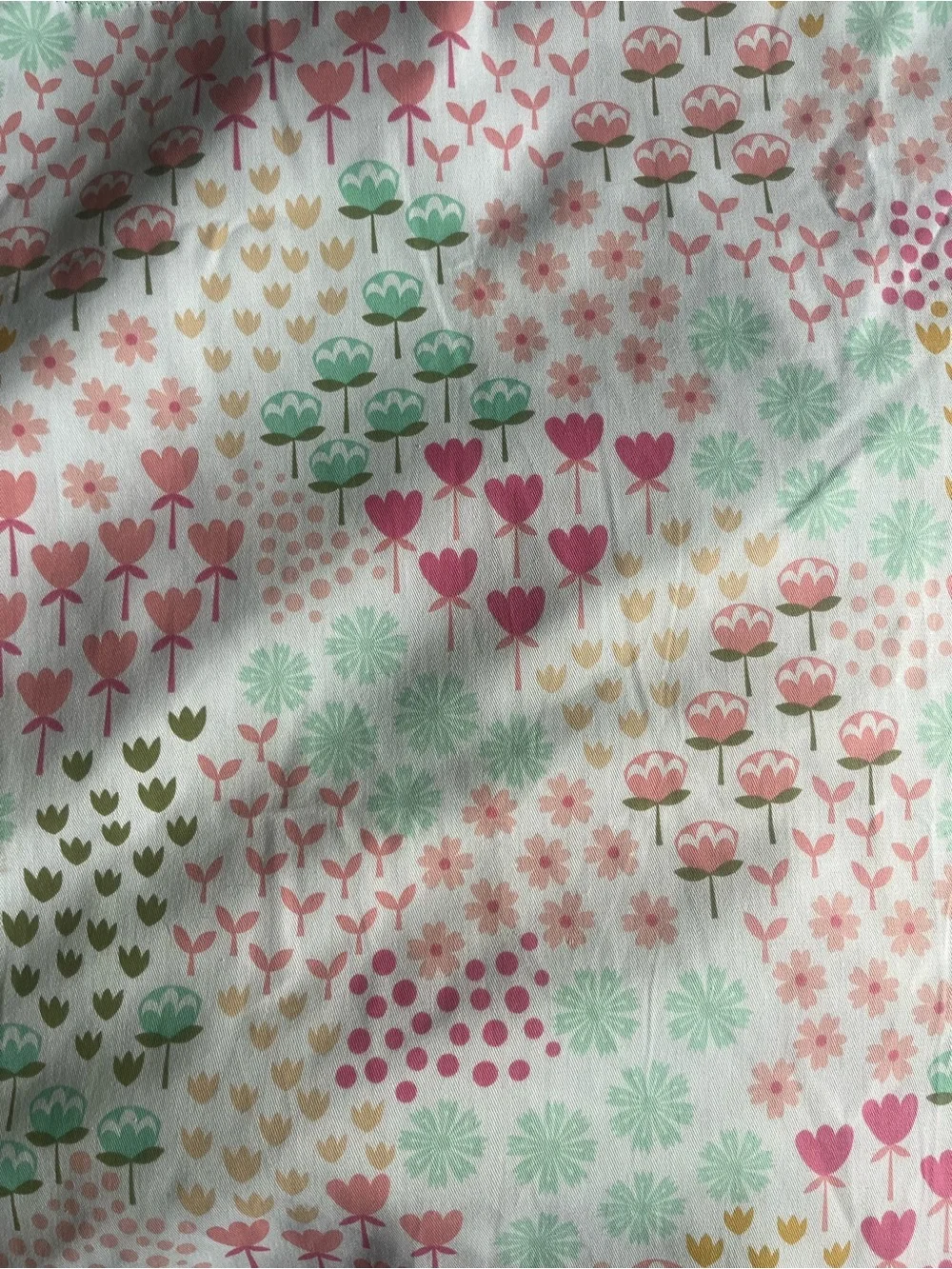 Blackout Floral Pillowfort Curtain Panels- Pink & Mint. 42x84 in, set of 3